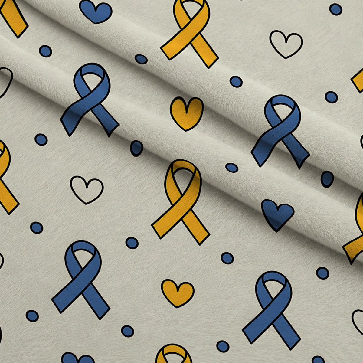 Ribbons of Hope Pattern 25 Minky Fabric — plush minky folded close-up preview (mv-minky-v1:lying)