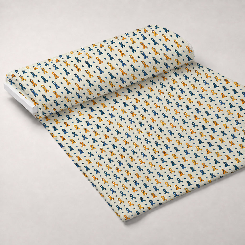 Ribbons of Hope Pattern 26 Minky Fabric — plush minky unrolled bolt preview (mv-minky-v1:bolt)