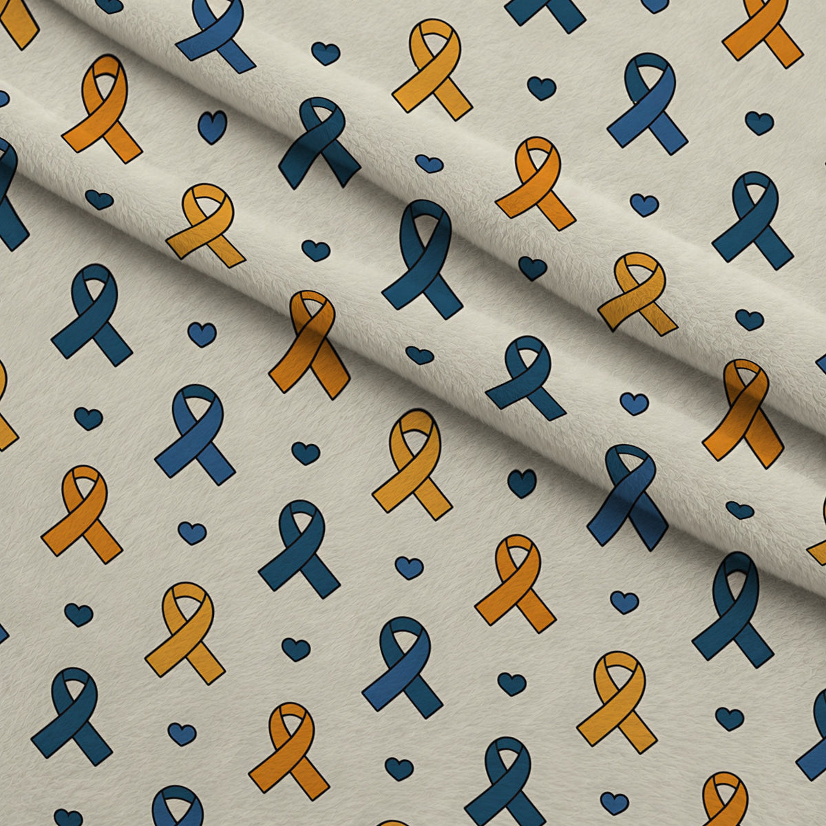 Ribbons of Hope Pattern 26 Minky Fabric — plush minky folded close-up preview (mv-minky-v1:lying)