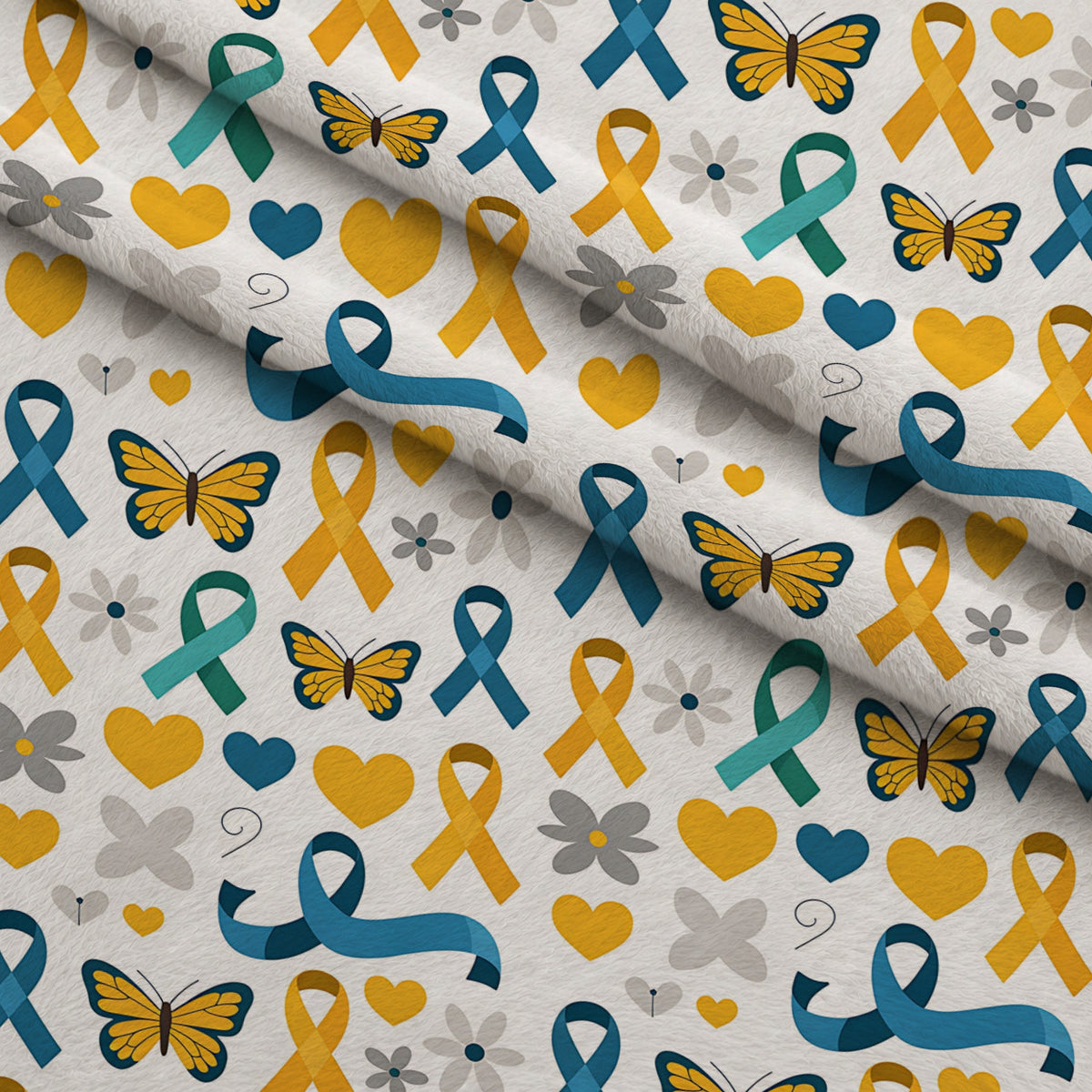 Ribbons of Hope Pattern 29 Minky Fabric — plush minky folded close-up preview (mv-minky-v1:lying)