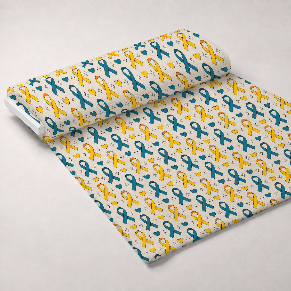 Ribbons of Hope Pattern 3 Minky Fabric — plush minky unrolled bolt preview (mv-minky-v1:bolt)