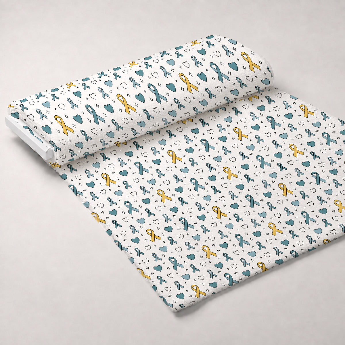 Ribbons of Hope Pattern 4 Minky Fabric — plush minky unrolled bolt preview (mv-minky-v1:bolt)