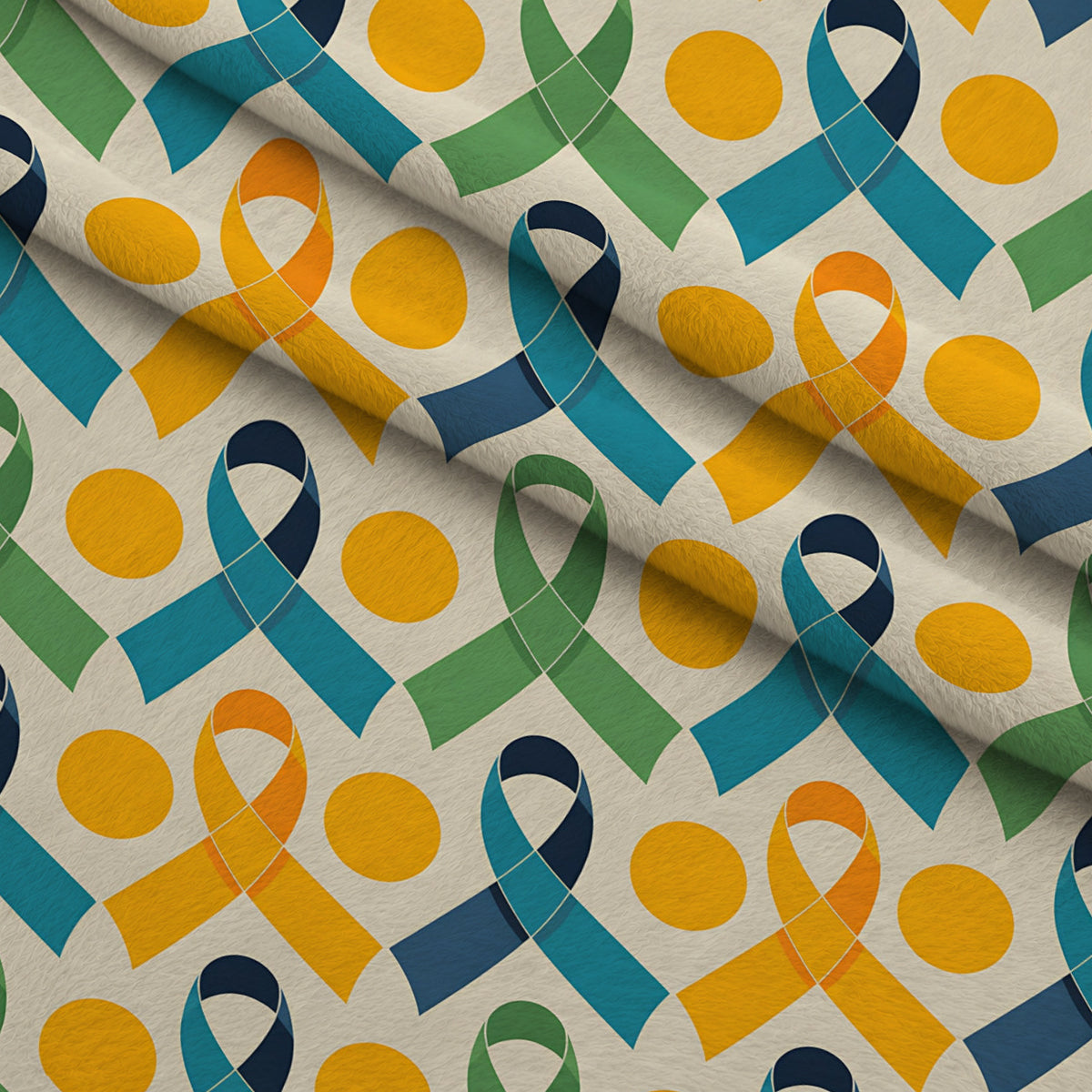 Ribbons of Hope Pattern 8 Minky Fabric — plush minky folded close-up preview (mv-minky-v1:lying)