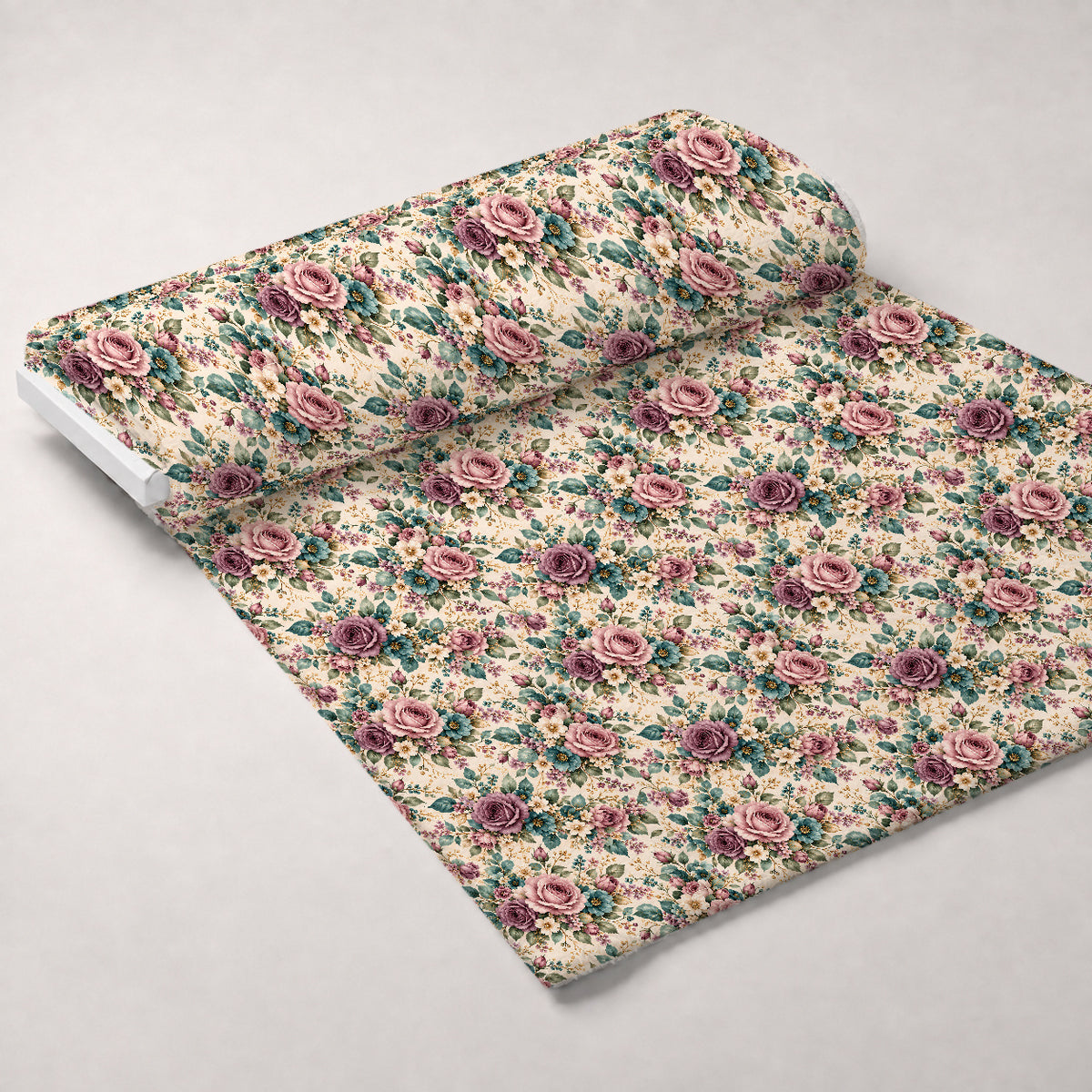 Rosewater Letter Garden Pattern 1 Minky Fabric — plush minky unrolled bolt preview (mv-minky-v1:bolt)
