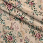 Rosewater Letter Garden Pattern 10 Minky Fabric — plush minky folded close-up preview (mv-minky-v1:lying)