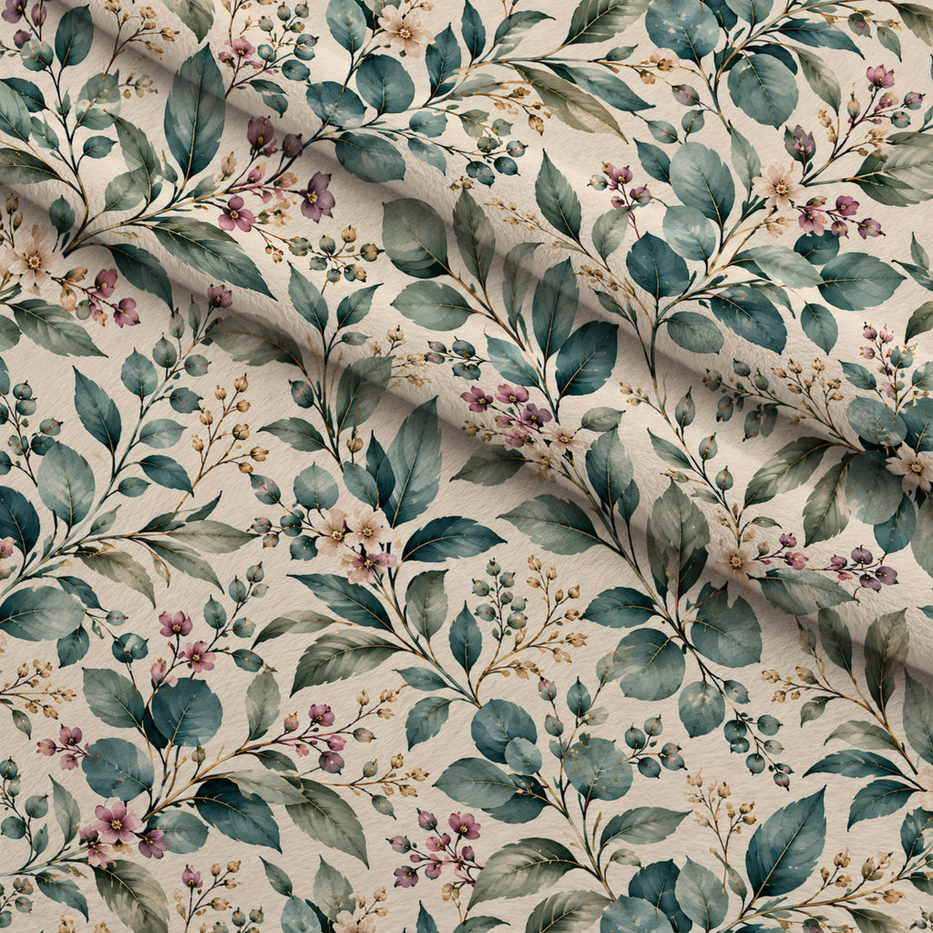 Rosewater Letter Garden Pattern 3 Minky Fabric — plush minky folded close-up preview (mv-minky-v1:lying)