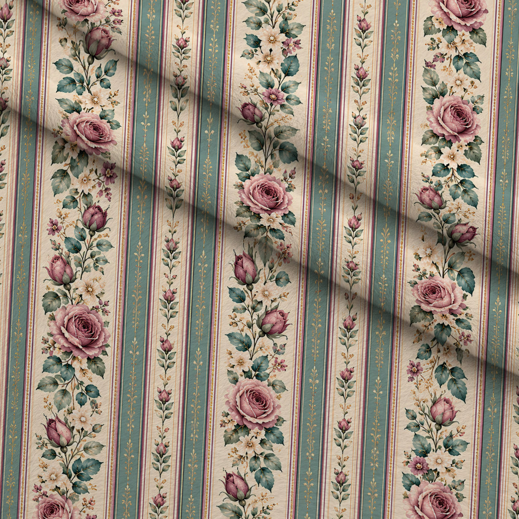 Rosewater Letter Garden Pattern 4 Minky Fabric — plush minky folded close-up preview (mv-minky-v1:lying)