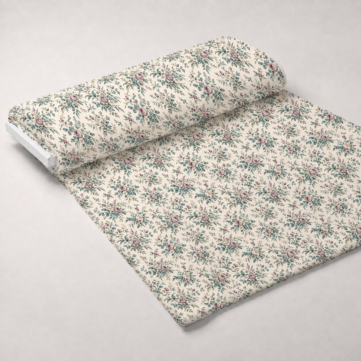 Rosewater Letter Garden Pattern 7 Minky Fabric — plush minky unrolled bolt preview (mv-minky-v1:bolt)
