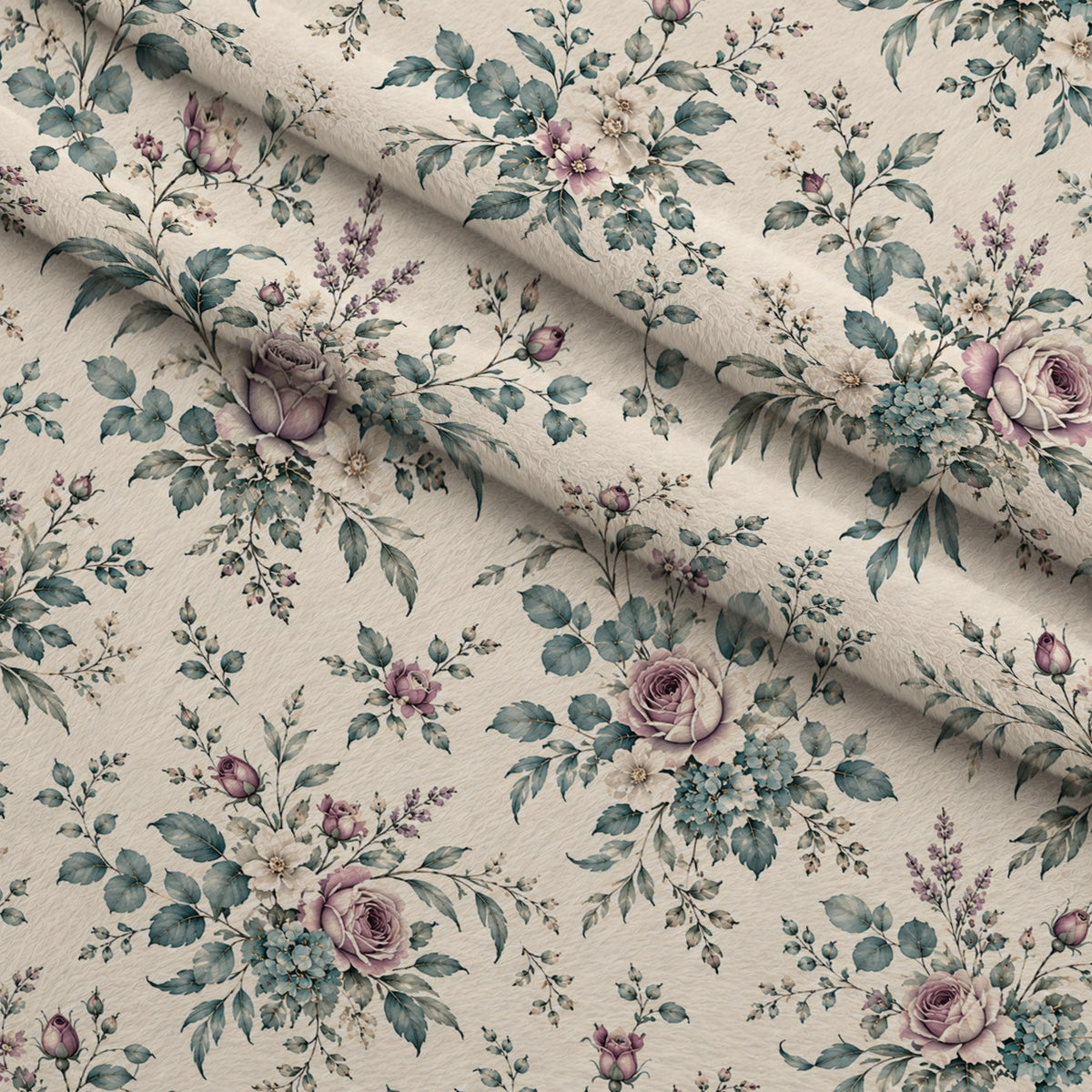 Rosewater Letter Garden Pattern 7 Minky Fabric — plush minky folded close-up preview (mv-minky-v1:lying)