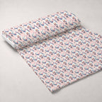 Rosy Balloon Cubs Pattern 2 Minky Fabric — plush minky unrolled bolt preview (mv-minky-v1:bolt)