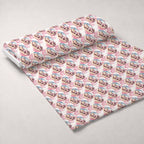 Rosy Balloon Cubs Pattern 4 Minky Fabric — plush minky unrolled bolt preview (mv-minky-v1:bolt)