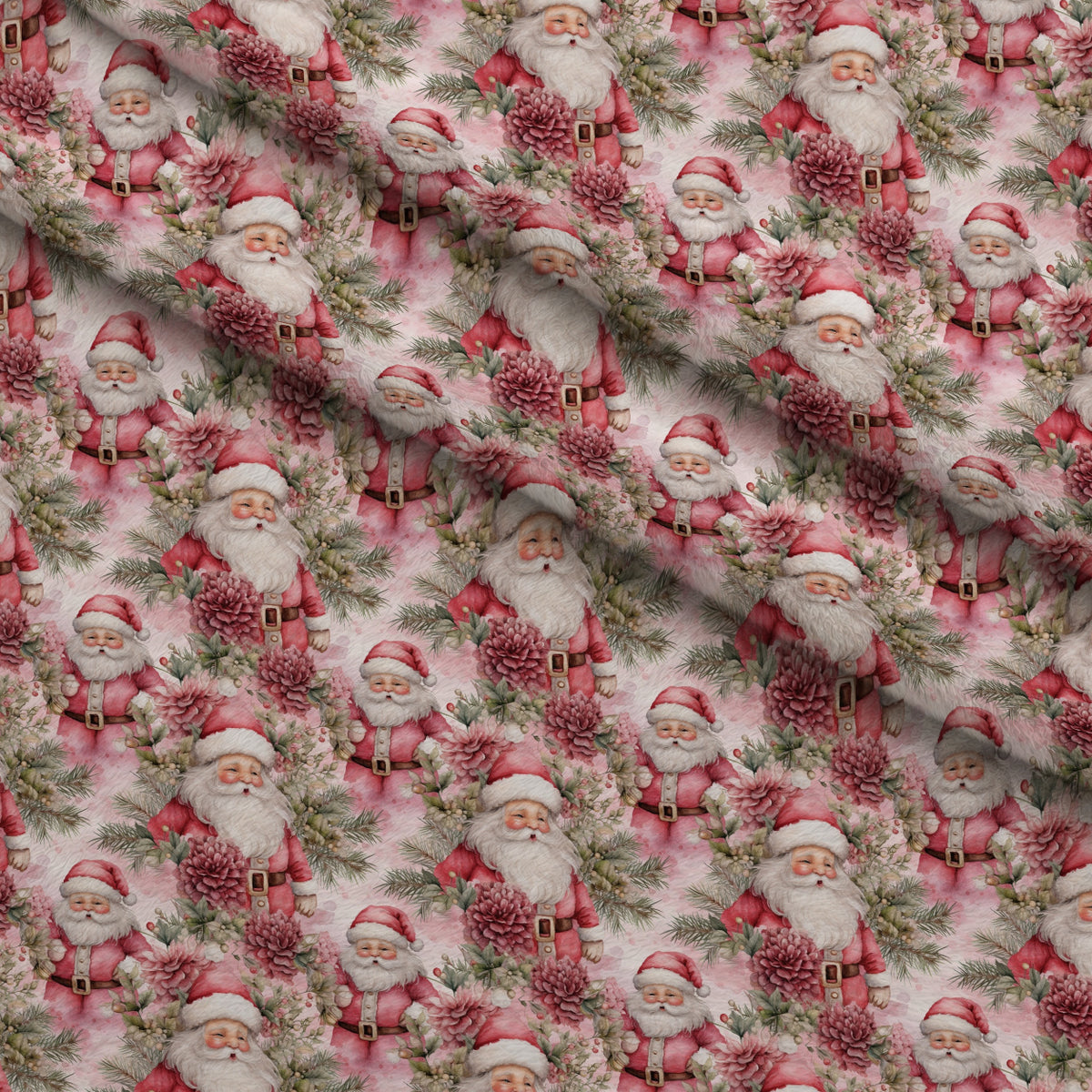 Rosy Noel Pattern 1 Minky Fabric — plush minky folded close-up preview (mv-minky-v1:lying)