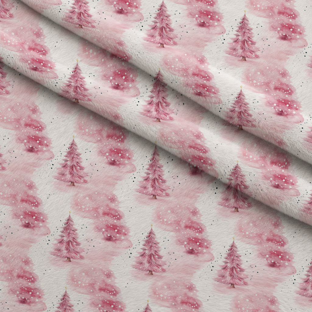 Rosy Noel Pattern 2 Minky Fabric — plush minky folded close-up preview (mv-minky-v1:lying)