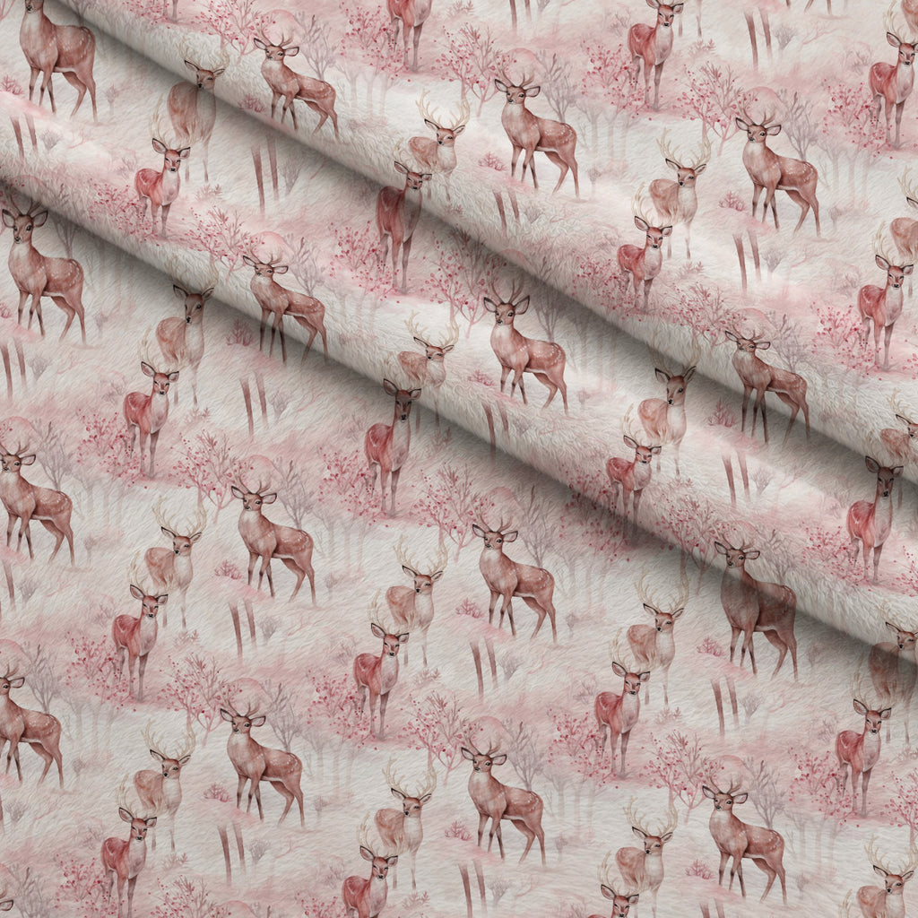 Rosy Noel Pattern 4 Minky Fabric — plush minky folded close-up preview (mv-minky-v1:lying)