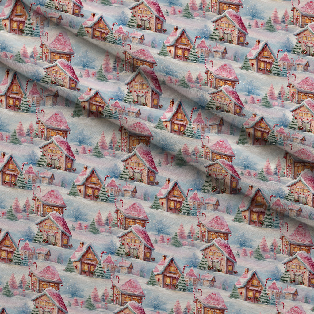 Rosy Noel Pattern 5 Minky Fabric — plush minky folded close-up preview (mv-minky-v1:lying)