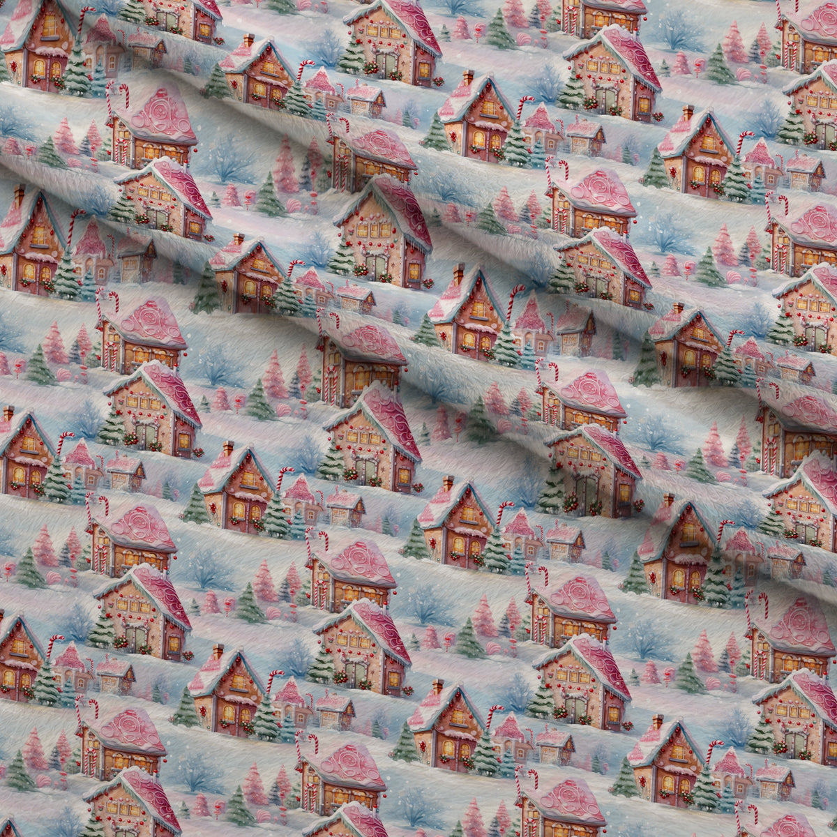 Rosy Noel Pattern 5 Minky Fabric — plush minky folded close-up preview (mv-minky-v1:lying)