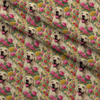 Rosy Retriever Pattern 1 Minky Fabric — plush minky folded close-up preview (mv-minky-v1:lying)