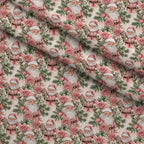 Rosy Yuletide Whimsy Pattern 1 Minky Fabric — plush minky folded close-up preview (mv-minky-v1:lying)