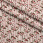 Rosy Yuletide Whimsy Pattern 2 Minky Fabric — plush minky folded close-up preview (mv-minky-v1:lying)