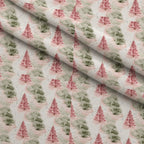 Rosy Yuletide Whimsy Pattern 3 Minky Fabric — plush minky folded close-up preview (mv-minky-v1:lying)