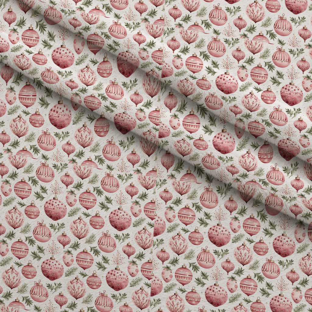 Rosy Yuletide Whimsy Pattern 4 Minky Fabric — plush minky folded close-up preview (mv-minky-v1:lying)