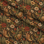 Rustic Rodeo Pattern 1 Minky Fabric — plush minky folded close-up preview (mv-minky-v1:lying)