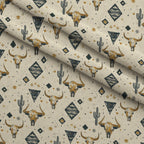 Rustic Rodeo Pattern 2 Minky Fabric — plush minky folded close-up preview (mv-minky-v1:lying)