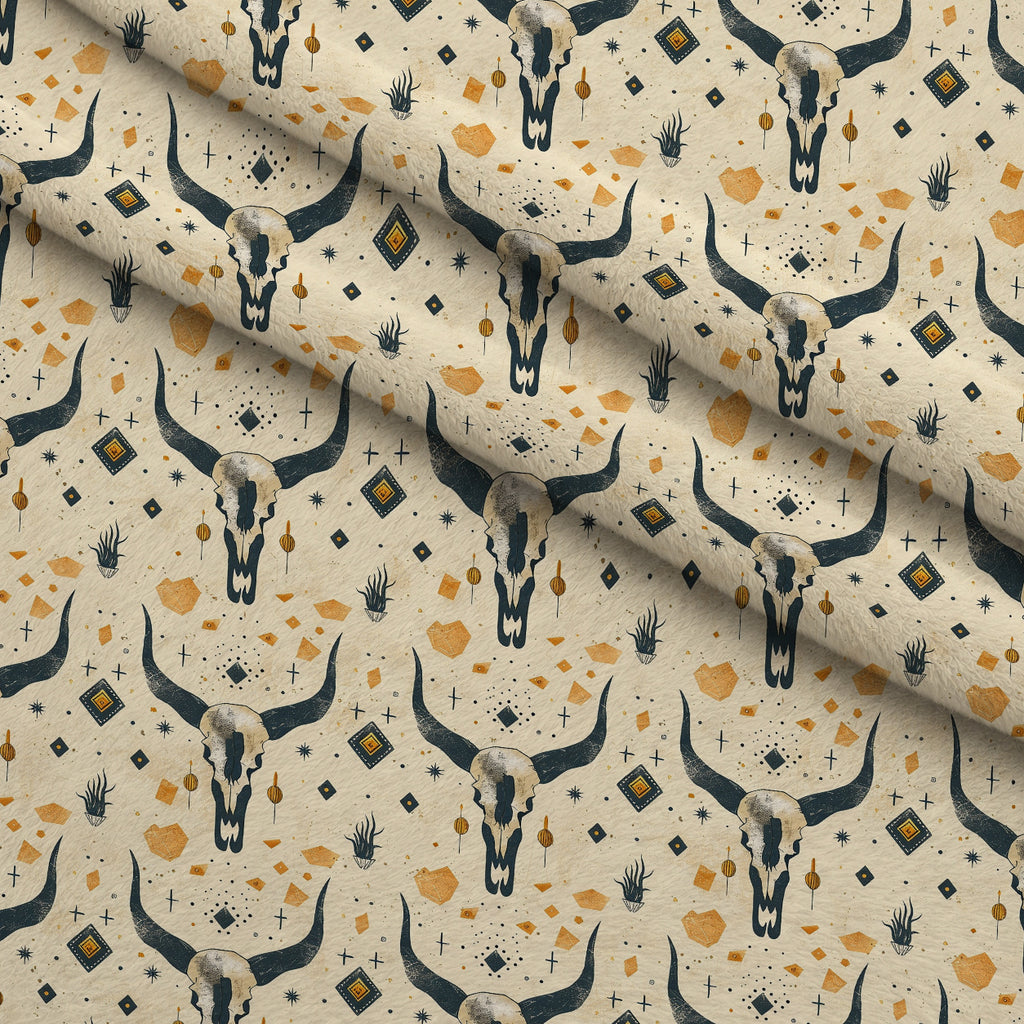 Rustic Rodeo Pattern 3 Minky Fabric — plush minky folded close-up preview (mv-minky-v1:lying)