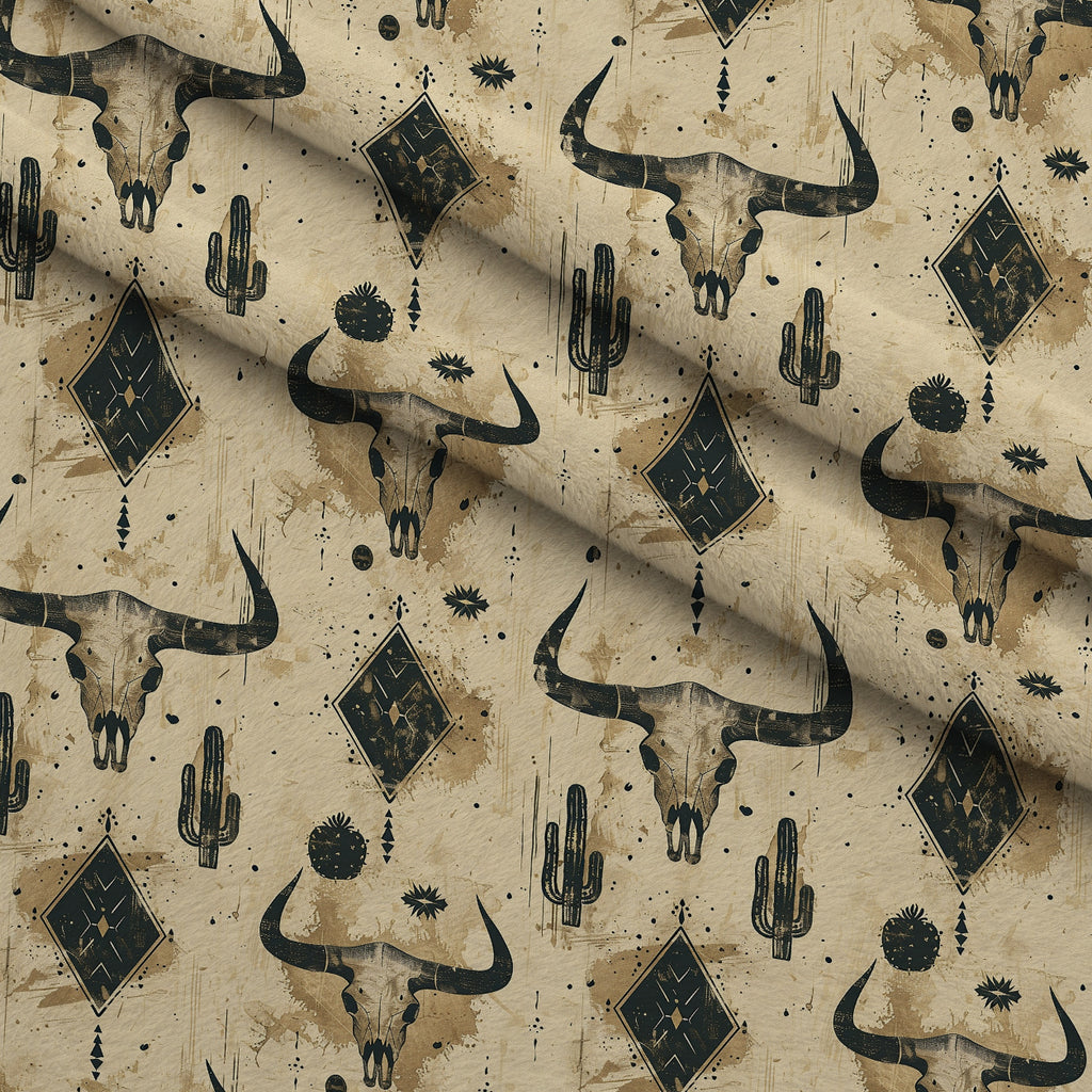 Rustic Rodeo Pattern 4 Minky Fabric — plush minky folded close-up preview (mv-minky-v1:lying)