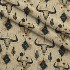 Rustic Rodeo Pattern 4 Minky Fabric — plush minky folded close-up preview (mv-minky-v1:lying)