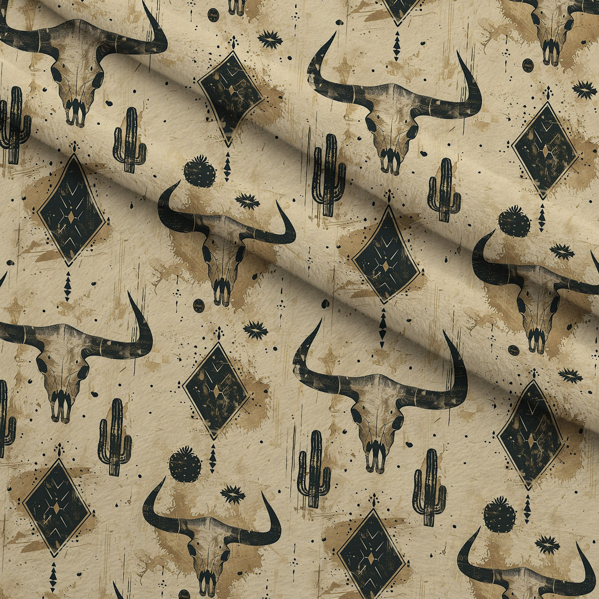 Rustic Rodeo Pattern 4 Minky Fabric — plush minky folded close-up preview (mv-minky-v1:lying)