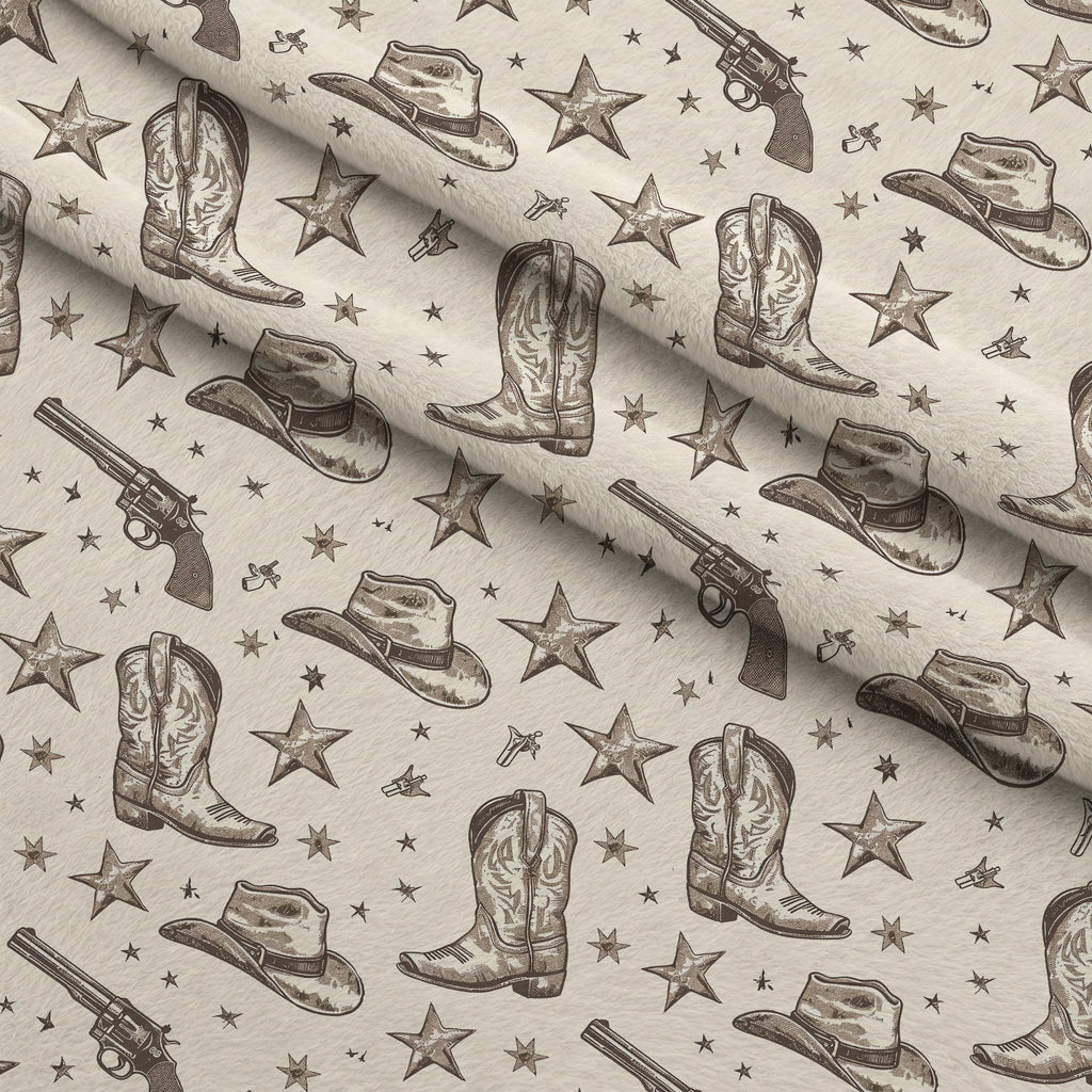 Rustic Rodeo Pattern 6 Minky Fabric — plush minky folded close-up preview (mv-minky-v1:lying)