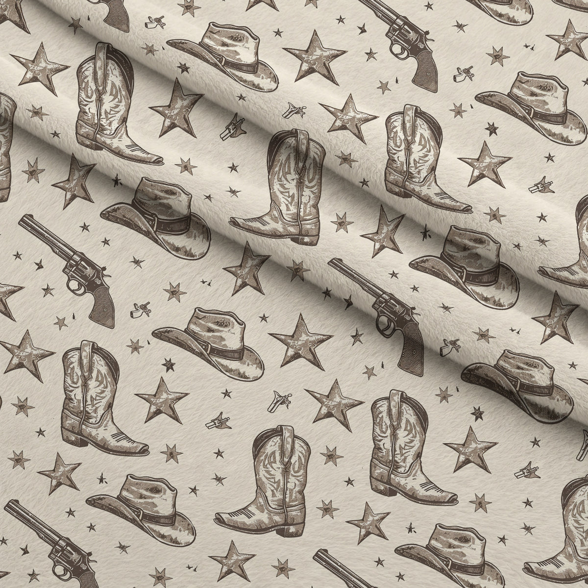 Rustic Rodeo Pattern 6 Minky Fabric — plush minky folded close-up preview (mv-minky-v1:lying)