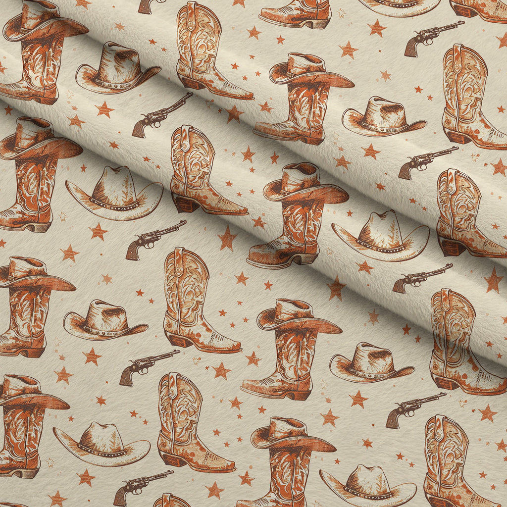 Rustic Rodeo Pattern 7 Minky Fabric — plush minky folded close-up preview (mv-minky-v1:lying)
