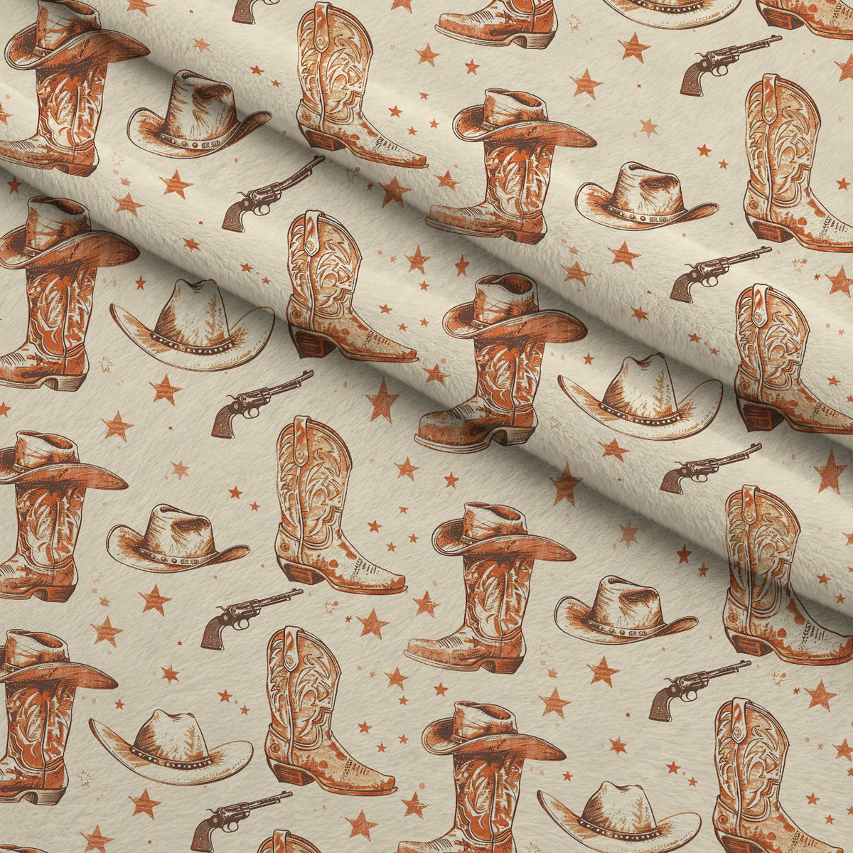 Rustic Rodeo Pattern 7 Minky Fabric — plush minky folded close-up preview (mv-minky-v1:lying)