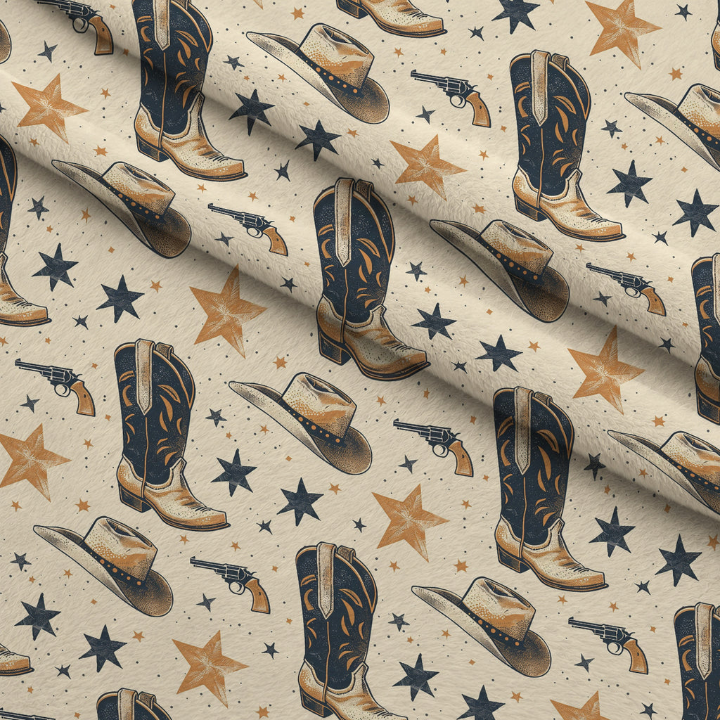 Rustic Rodeo Pattern 8 Minky Fabric — plush minky folded close-up preview (mv-minky-v1:lying)
