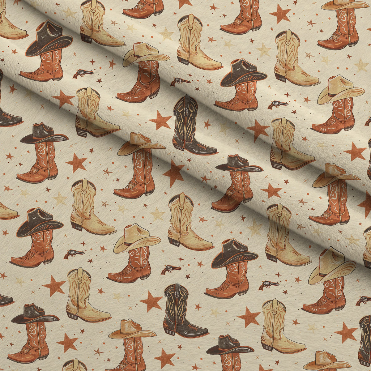 Rustic Rodeo Pattern 9 Minky Fabric — plush minky folded close-up preview (mv-minky-v1:lying)