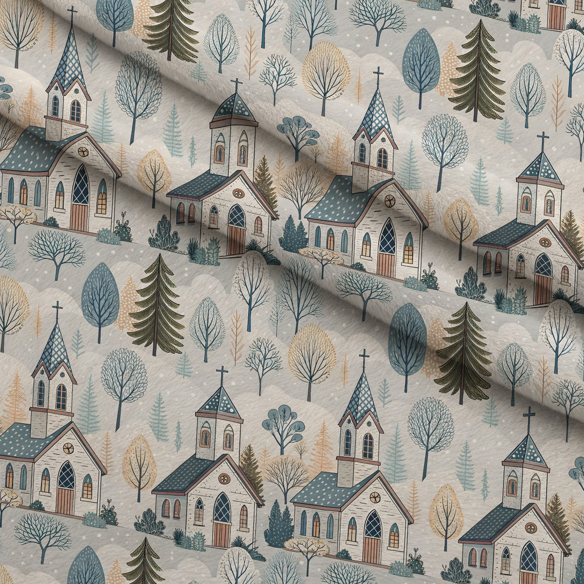 Sacred Meadow Pattern 1 Minky Fabric — plush minky folded close-up preview (mv-minky-v1:lying)