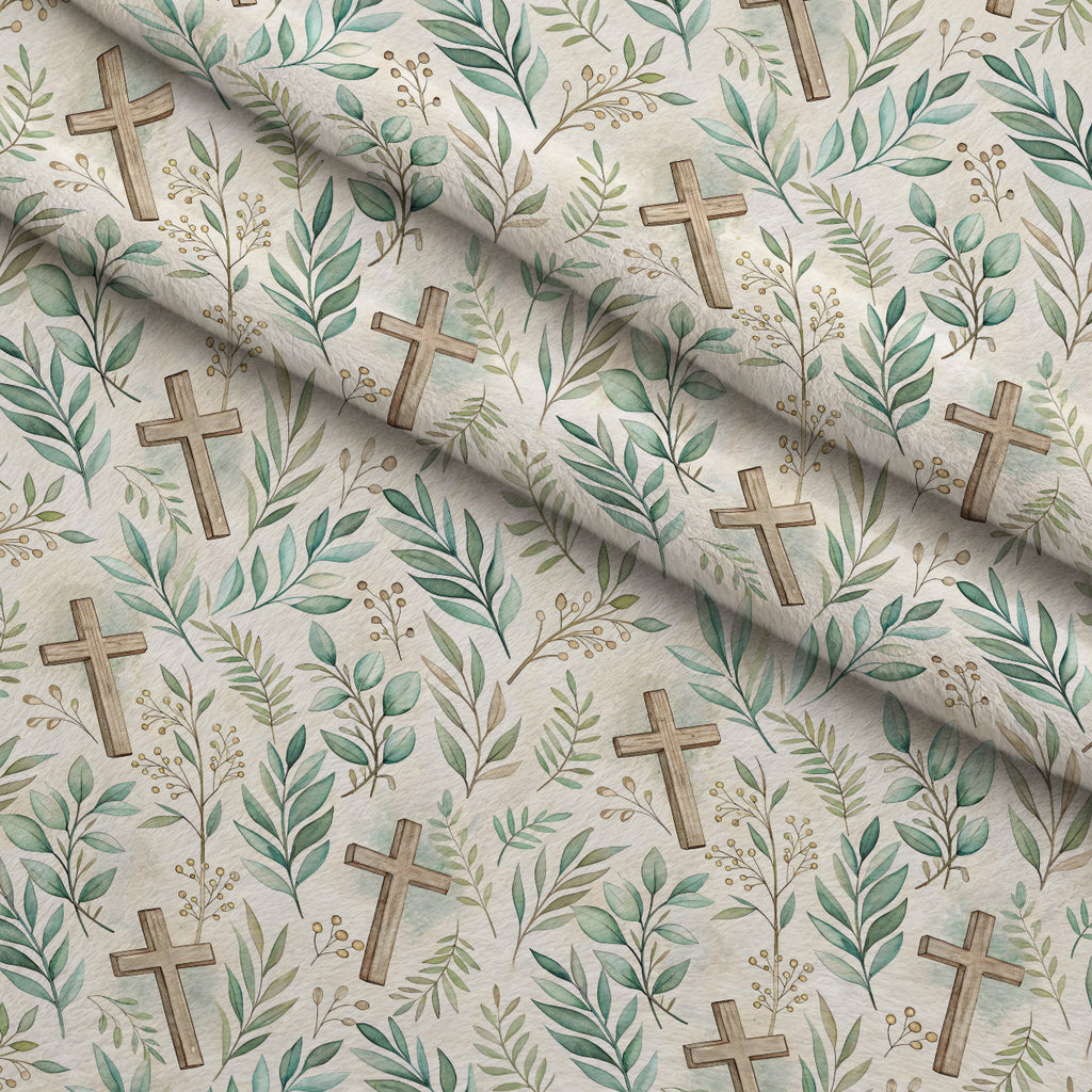 Sacred Meadow Pattern 5 Minky Fabric — plush minky folded close-up preview (mv-minky-v1:lying)