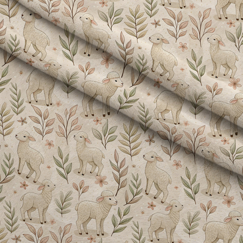 Sacred Meadow Pattern 8 Minky Fabric — plush minky folded close-up preview (mv-minky-v1:lying)
