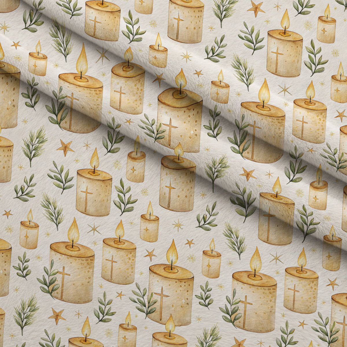 Sacred Meadow Pattern 9 Minky Fabric — plush minky folded close-up preview (mv-minky-v1:lying)