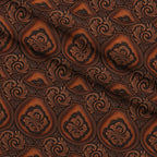Saddle Blossom Pattern 1 Minky Fabric — plush minky folded close-up preview (mv-minky-v1:lying)