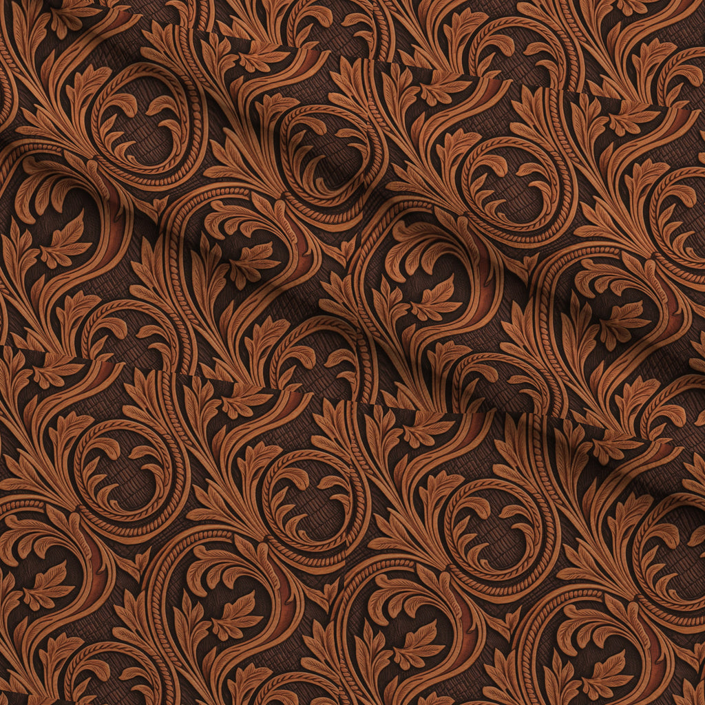 Saddle Blossom Pattern 10 Minky Fabric — plush minky folded close-up preview (mv-minky-v1:lying)