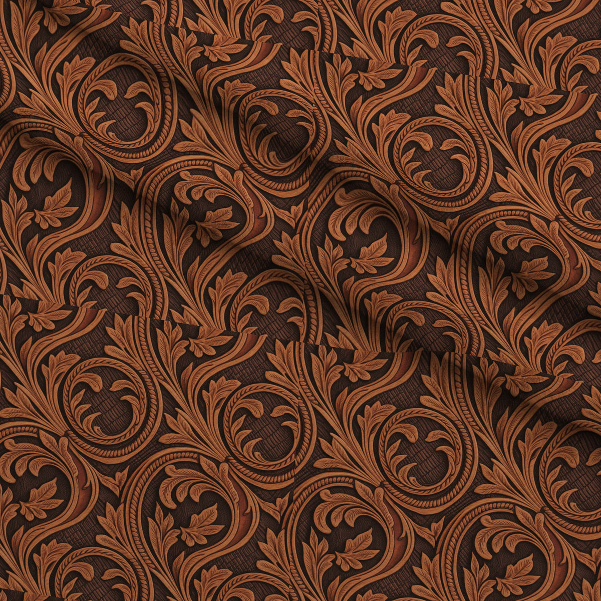 Saddle Blossom Pattern 10 Minky Fabric — plush minky folded close-up preview (mv-minky-v1:lying)
