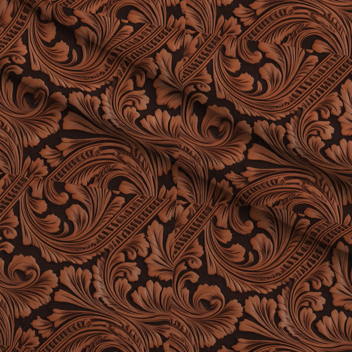 Saddle Blossom Pattern 11 Minky Fabric — plush minky folded close-up preview (mv-minky-v1:lying)