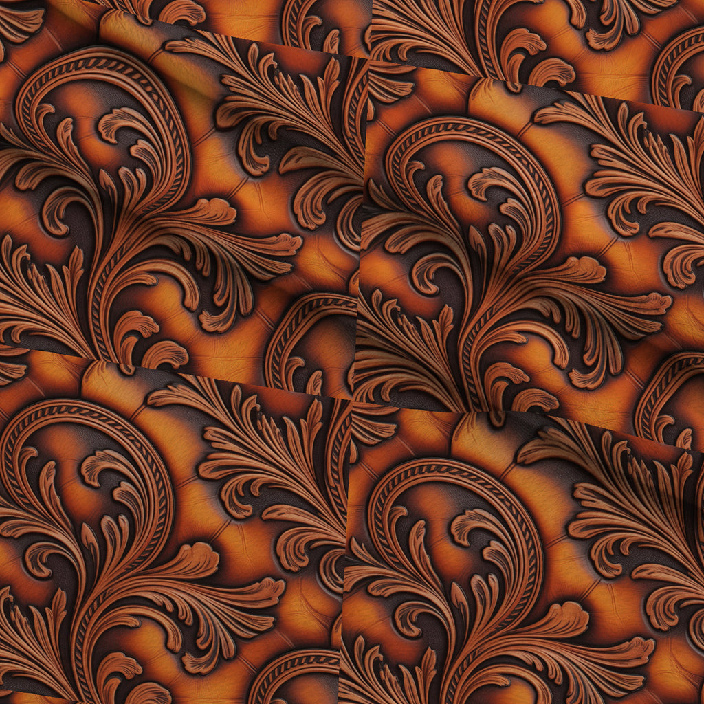 Saddle Blossom Pattern 12 Minky Fabric — plush minky folded close-up preview (mv-minky-v1:lying)