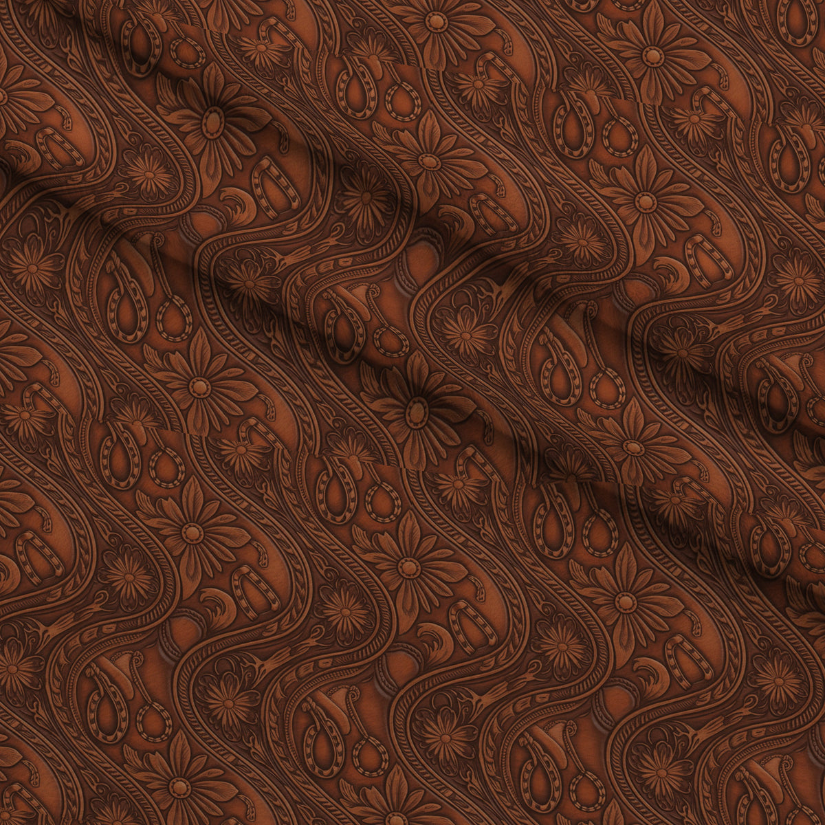 Saddle Blossom Pattern 13 Minky Fabric — plush minky folded close-up preview (mv-minky-v1:lying)