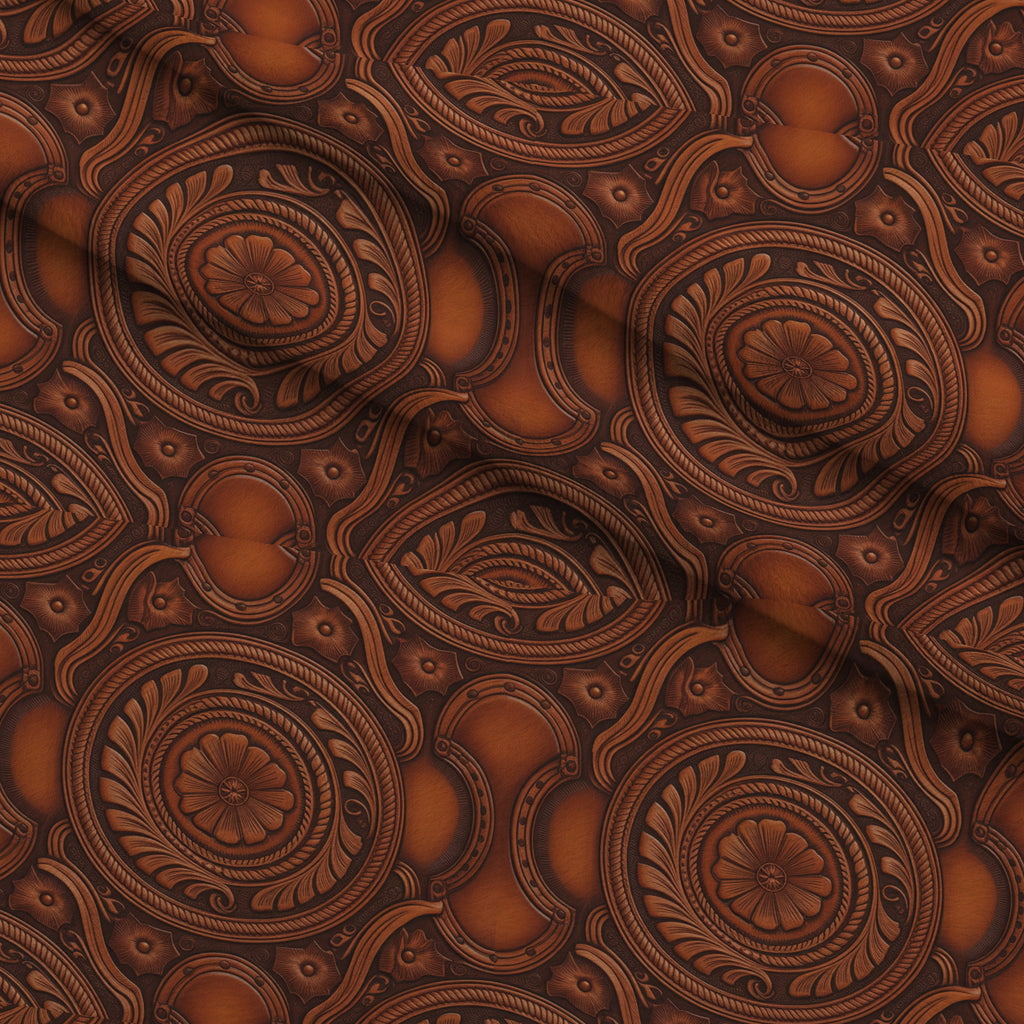 Saddle Blossom Pattern 14 Minky Fabric — plush minky folded close-up preview (mv-minky-v1:lying)