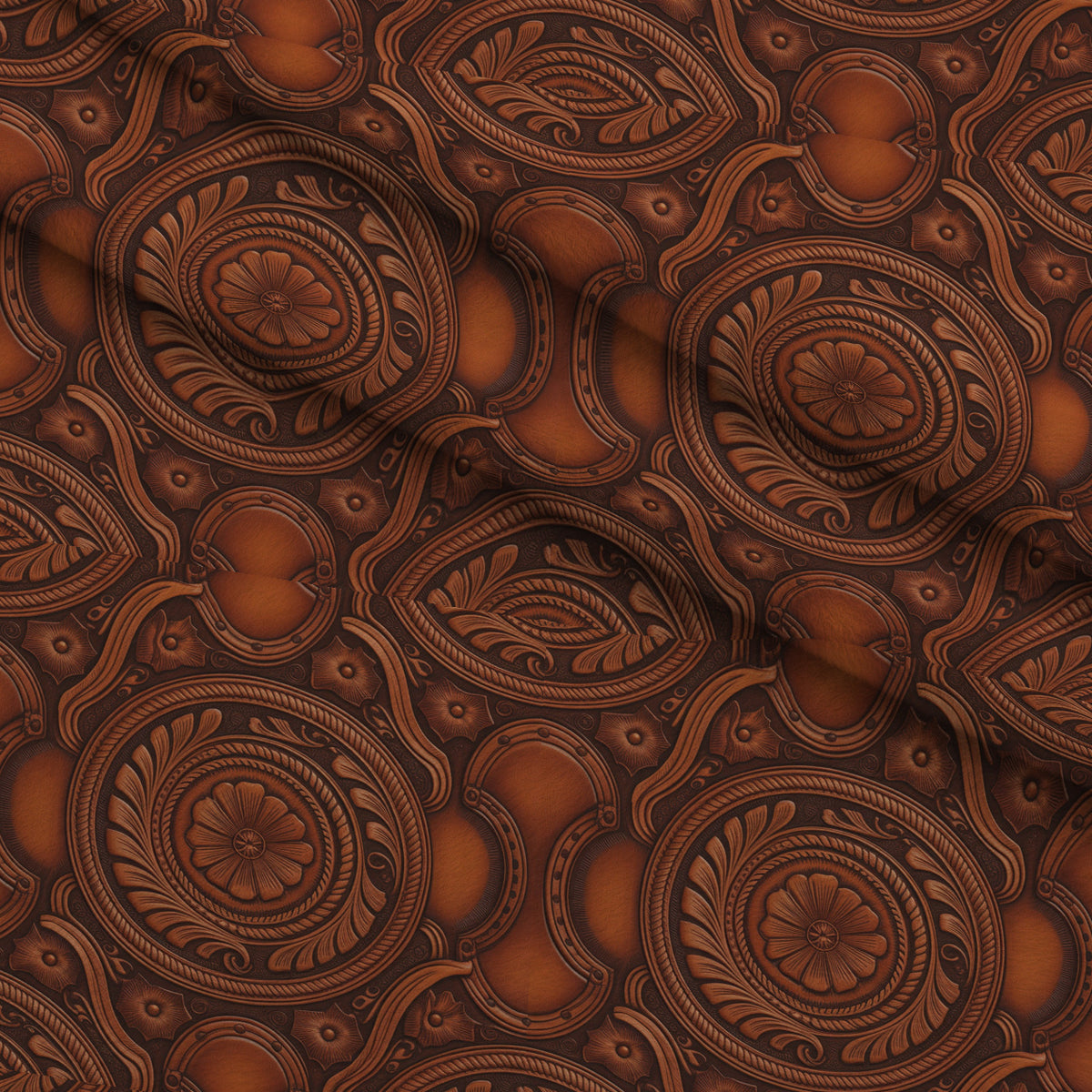 Saddle Blossom Pattern 14 Minky Fabric — plush minky folded close-up preview (mv-minky-v1:lying)