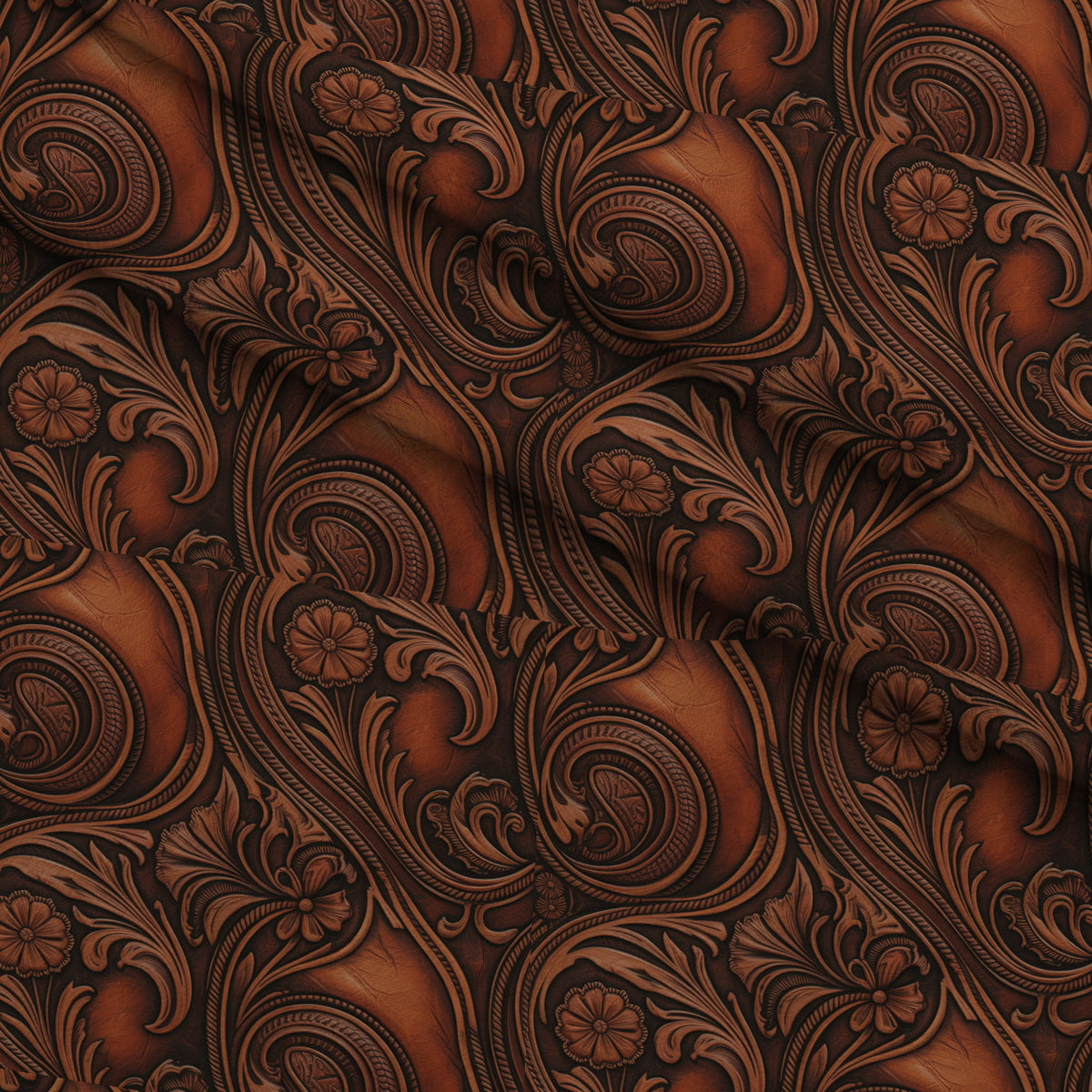 Saddle Blossom Pattern 15 Minky Fabric — plush minky folded close-up preview (mv-minky-v1:lying)